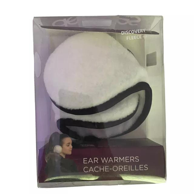 Womens Degrees By 180s Discovery Fleece Ear Warmers Earmuffs White New