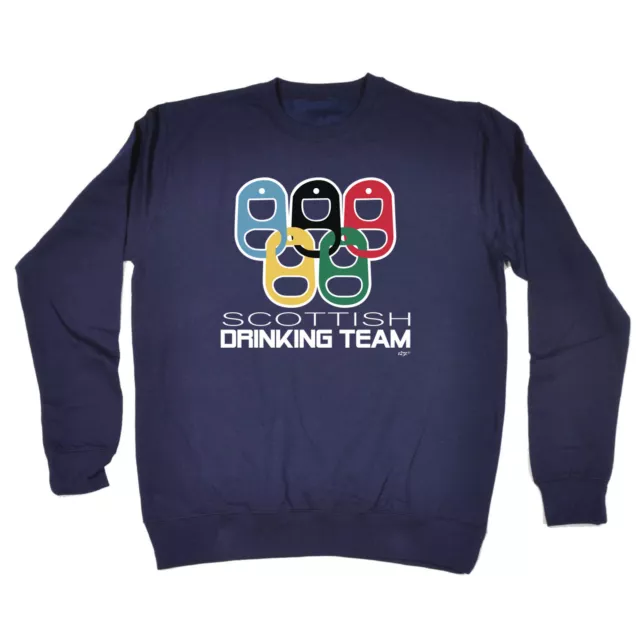 Scottish Drinking Team Rings - Mens Novelty Funny Sweatshirts Jumper Sweatshirt