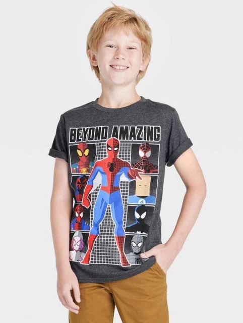 Boys' Marvel Spider-Man Beyond Amazing Short Sleeve Crew Neck T-Shirt L, XL