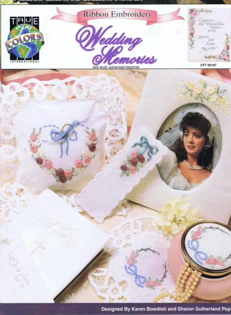 Wedding Memories Ribbon Embroidery Pattern Booklet Beginner