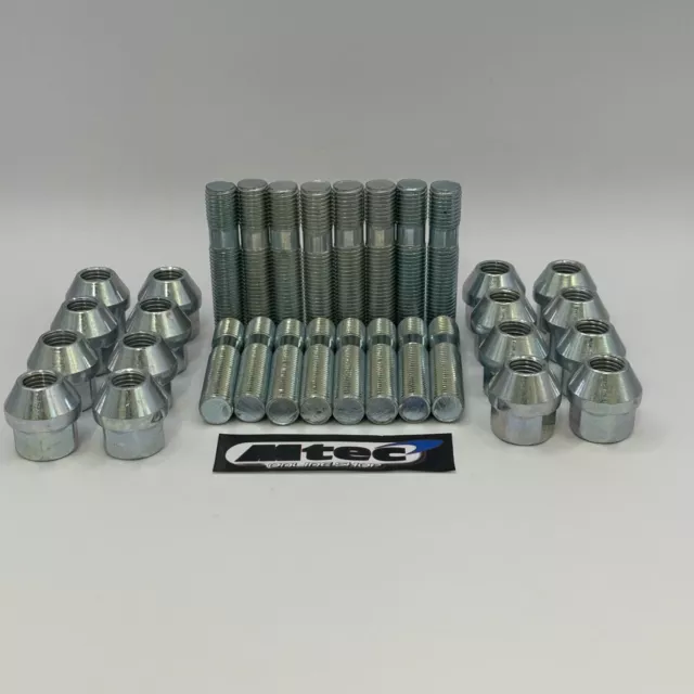 Citroen Saxo Conversion Wheel Stud Kit 60mm inc Tapered Nuts (38mm Long Side)