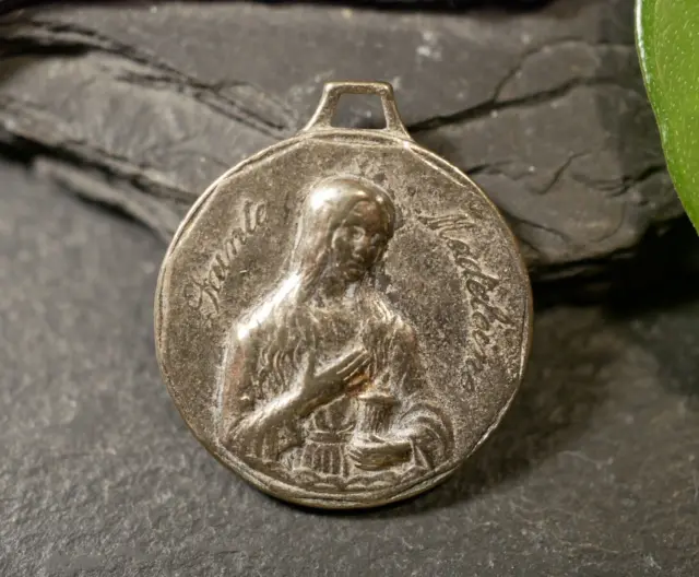 Silberfarbene Pilger Medaille Anhänger Wallfahrt Sainte Madeleine Basilika