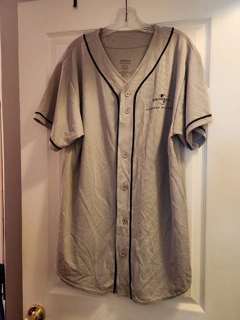 Def Jam Republic Island Universal Music Group Baseball Shirt Gray Large RARE!