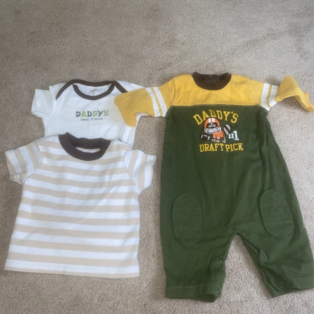 Lot Of 3 Carters Baby Boy Clothes Size 3M