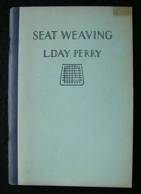 Asiento de libro vintage tejido de L. Day Perry, papel, en muy buen estado+