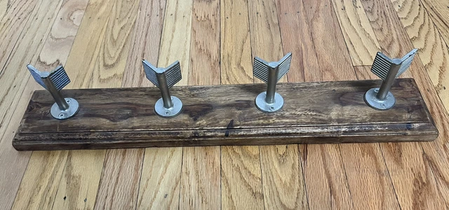 Metal Wood Bow Arrow Hook Feather Wall Mount Hanger Coat Hat Gun Hunting Archery