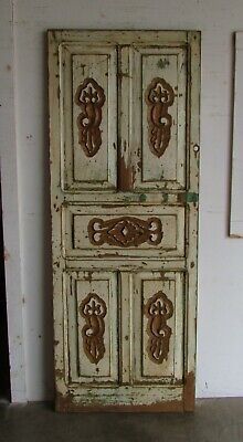 Antique Carved Single Mexican Old #39-Primitive-Rustic-31x81.5x1.5-Barn Door