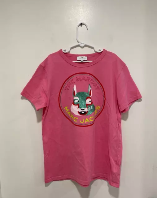 THE MARC JACOBS NWOT The Mascot Printed Cotton T-shirt In Pink Girls Size 12