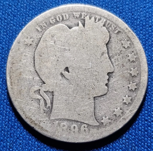 1896-O Barber Silver Quarter, Affordable Collectible Key Date