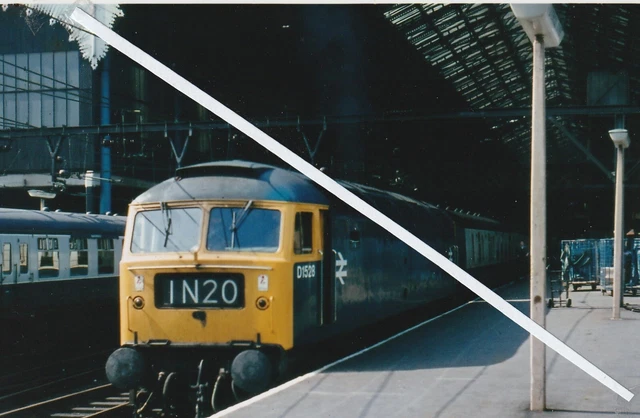 a view of class 47 D1528 at kings cross station in c1960s (colour)
