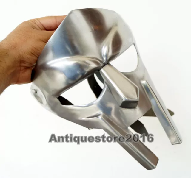 Medieval New Gladiator Face Mask Hand Forged Sca Larp Roman Armor MF Doom