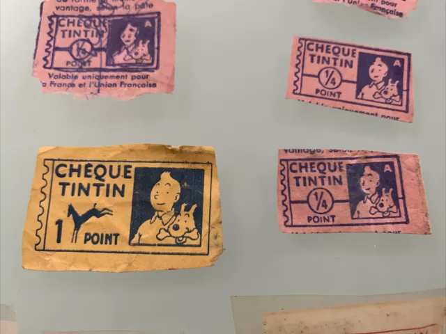 Point Chèque Timbre Tintin - 1 Point & 2 Points & 1/4 Point 3