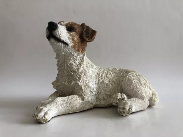 Wire Haired Jack Russell Terrier Dog Figure Figurine Ornament