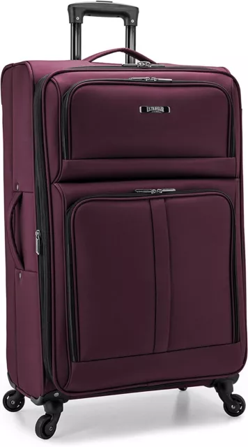 U.S. Traveler Anzio 30" Softside Expandable Spinner Luggage Checked Burgundy