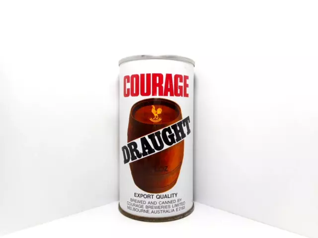 Courage Draught 13 Fl Oz Straight Steel Empty Beer Can (52)