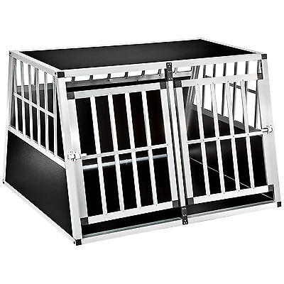 TecTake Cage box caisse de transport voyage pour chien mobile aluminium 66x90x69,5 cm 