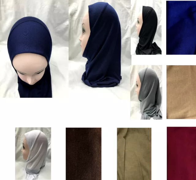 Velo Islamico Bambini Musulmani/Hijab Adulto Sciarpa Semplice Pezzo Bambini
