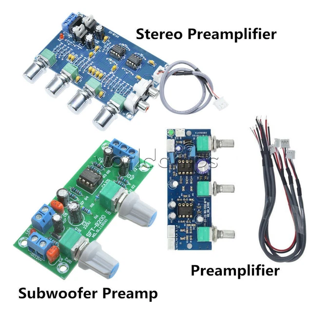 DC 12-24V NE5532 Stereo Subwoofer Preamp Tone Control DIY Amplifier