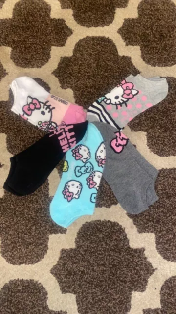 hello kitty 5 pack no show socks