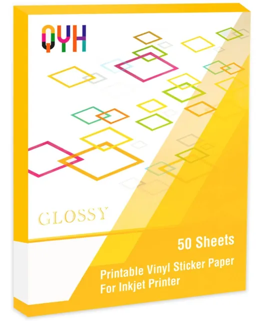 100 Vinyl Sticker Paper Glossy Matte Clear Waterproof Printable Inkjet  Laser US