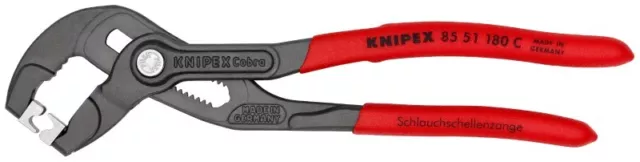 Knipex 85 51 180 C Pinza Fascette Tubopinze Stringitubo per Click-Schellen Con