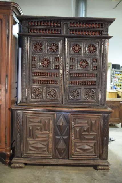 Large 19th Century French Carved Double Buffet From Normandy