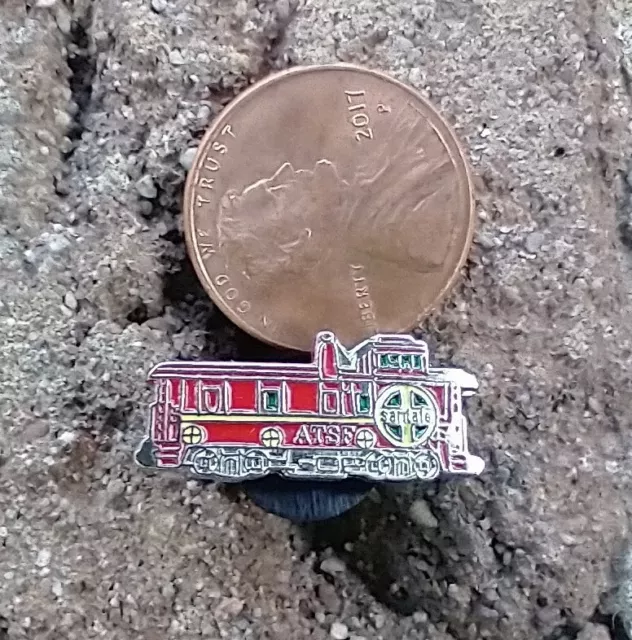 Santa Fe Red Caboose ATSF Railway railroad rail road train Hat Pin Tie Tack
