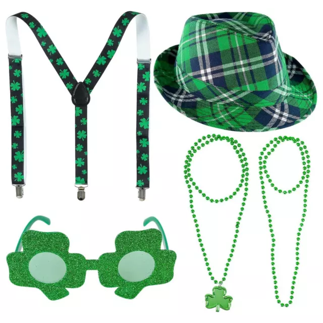 Unisex Clover Decorations Classic Accessories Set Lightweight Shamrocks Props 2