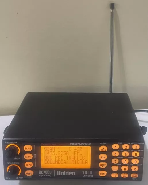 Escáner Digital Uniden Bearcat BC 785D 1000 Trunktracker III con Antena