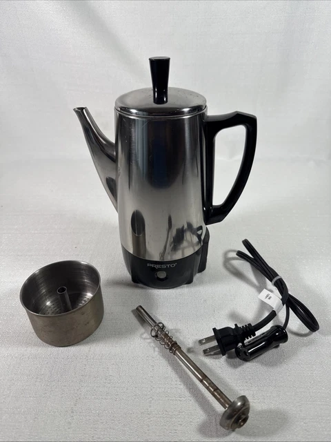 Presto 12-Cup Stainless Steel Coffee Maker - Classic Percolator In Chrome Finish