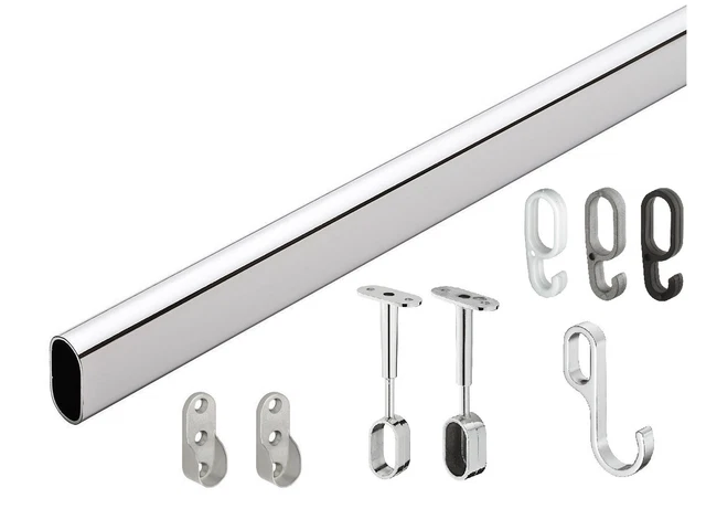 Asta Armadio Appendiabiti Tubo Barra Guardaroba Oro - Foto 5