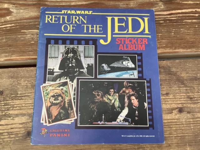 Star Wars Return Of The Jedi Panini Sticker Album 1983 INCOMPLETE 26/180