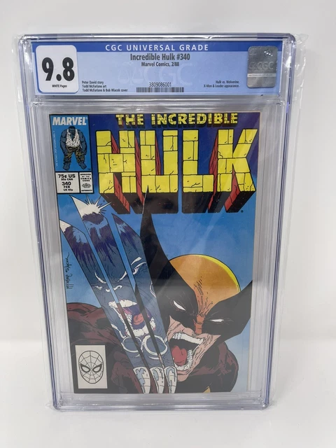 Incredible Hulk #340 Cgc 9.8 Wp 1988 Iconic Cover Mcfarlane Wolverine Grail 🔥🔥