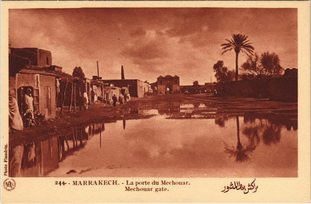 CPA AK MAROC MARRAKECH La porte du Mechouar Flandrin (37937)