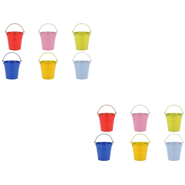 12 Pcs Enfant Mini Seau Fer Blanc Jardinière De Patio Décor À Maison