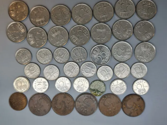 Netherlands - Cents - 41 coins from 1970 to 1980
