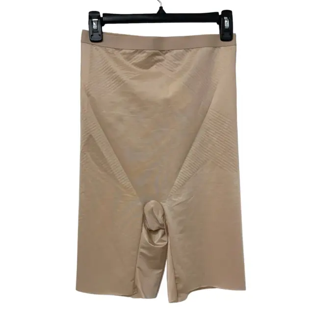 Spanx size Large L shorts tan 10233R Thinstincts 2.0 High Waist mid thigh