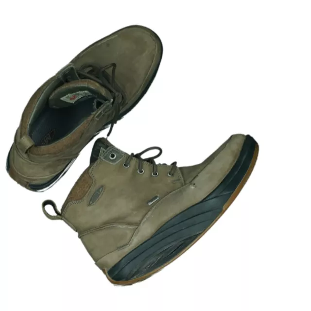 MBT Gore-Tex Homme Bottes Chaussures Santé Taille 41 UK 7,5 Cuir Nubuck Vert