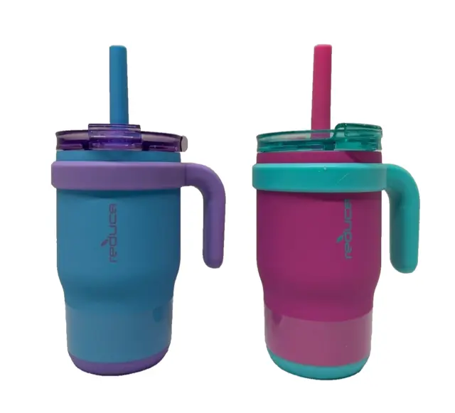 2 Reduce Coldee 14 oz Stainless Steel Kids Tumblers with Handles - NEW in Box