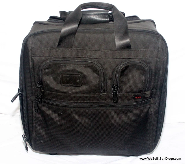 Tumi Carry-on Luggage Black Alpha Lightweight Wheeled Briefcase suitcase 26123DH