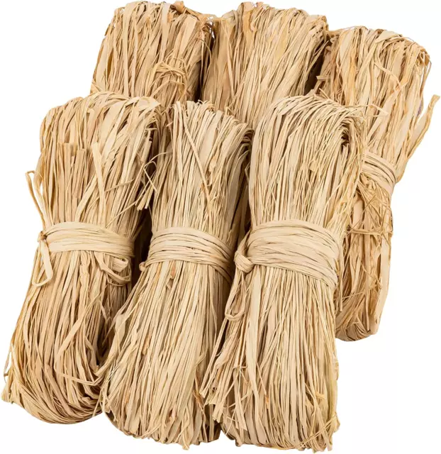 300G Natural Raffia Ribbon Raffia Grass - Sukh Raffia Straw for Florist Bouquet