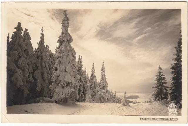 Hahn Foto AK Nr. 6092 Winteransicht bei Schellerhau im Erzgebirge  ( 1630