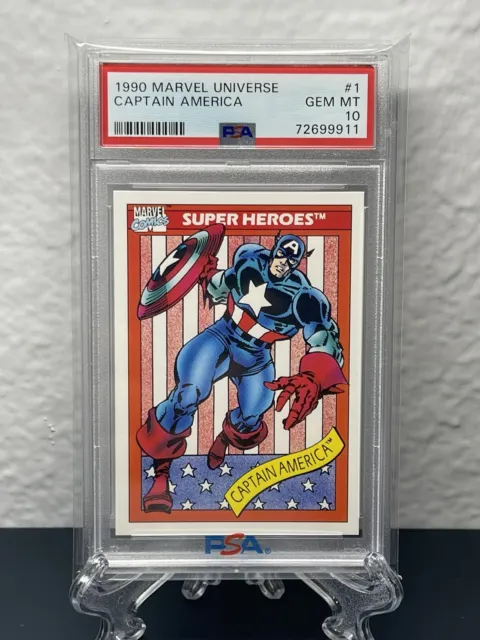 1990 Impel Marvel Universe Series 1 Captain America #1 💥PSA 10 Gem Mint💥