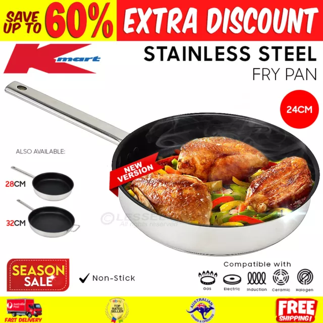 Stainless Steel Non-Stick Frypan Induction/Gas/Electric Frying Pan Cookware