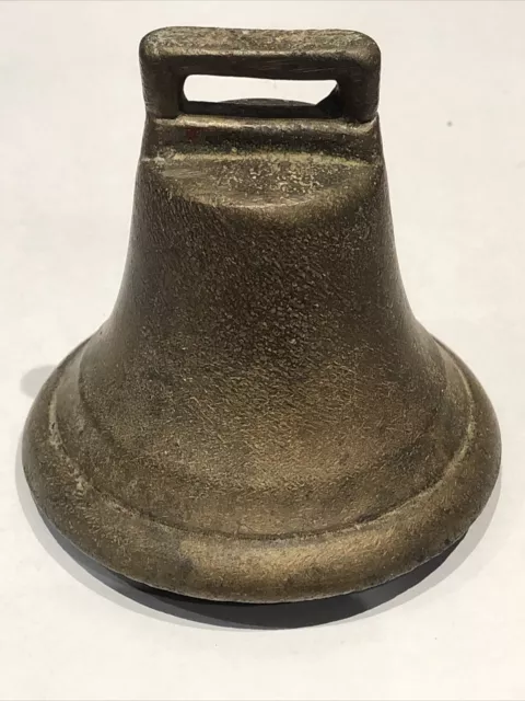 Vintage Antique Primitive Farm House Country Barn Door Brass Sheep Cow Bell