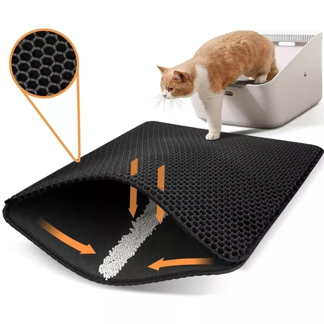 EVA Cat Litter Trap Mat Double Layer Mess Free Litter Mat  Pet Supplies