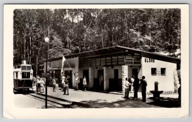 Hungary Budapest Pioneer Railway Station RPPC to Falmouth Mass Postcard A22