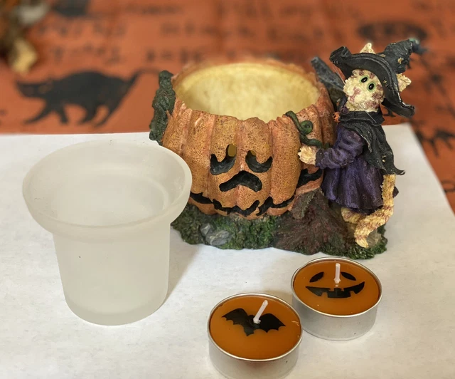 Boyds Bears & Friends Sabrina Punkinpuss Figurine Halloween Candle Holder-preown