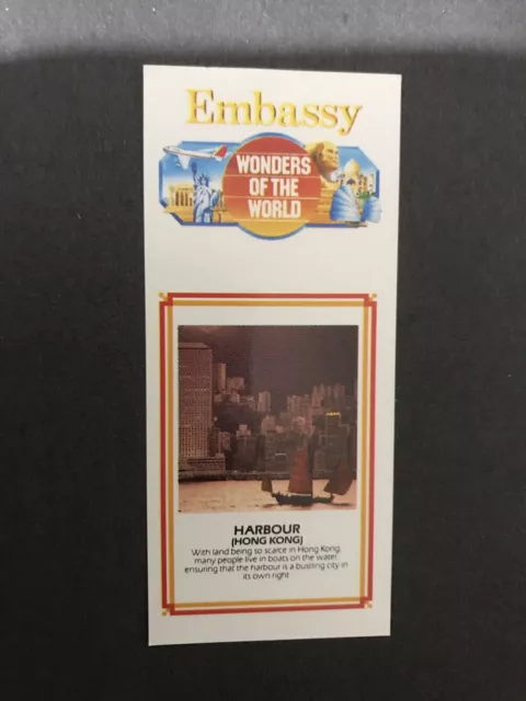 EMBASSY WONDERS OF THE WORLD (1986) ~ 10 Size ~ Harbour (Hong Kong)