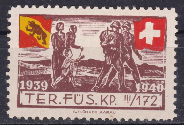 Schweiz. Soldatenmarken. 1939. Territorial-Infanterie-Komp. III/172 , postfrisch